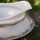 Bloch & Co. Czech Ceramic Gravy with Attached Tray 1923-40