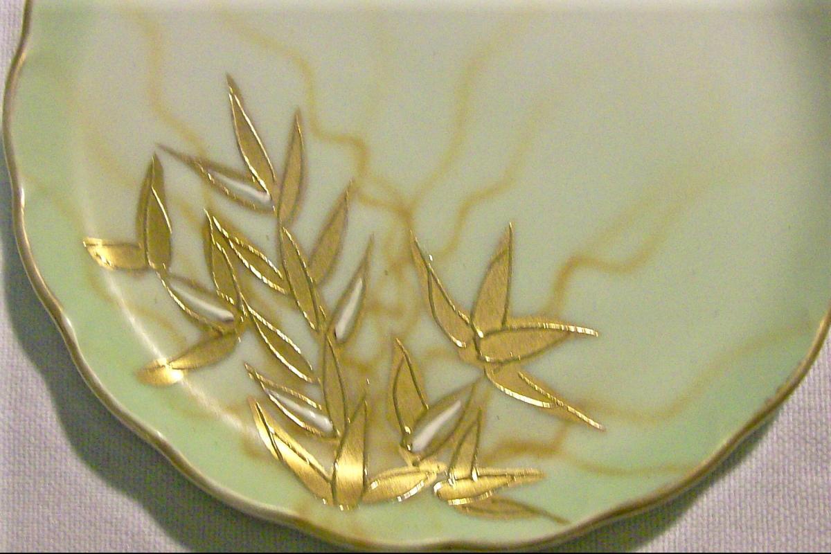 Limoges Porcelain Butter Pat 3 5/8