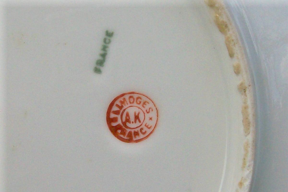 Klingenberg Limoges Porcelain Clam Plate Hand-Painted Late 1800's 9