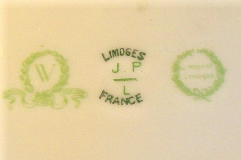Pouyat Limoges Porcelain Square Covered Vegetable Bowl 1915-32