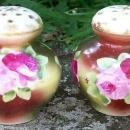Bavarian Porcelain Salt & Pepper Shakers Hand-Painted Roses Ca. 1900 2.75