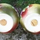 Bavarian Porcelain Salt & Pepper Shakers Hand-Painted Roses Ca. 1900 2.75