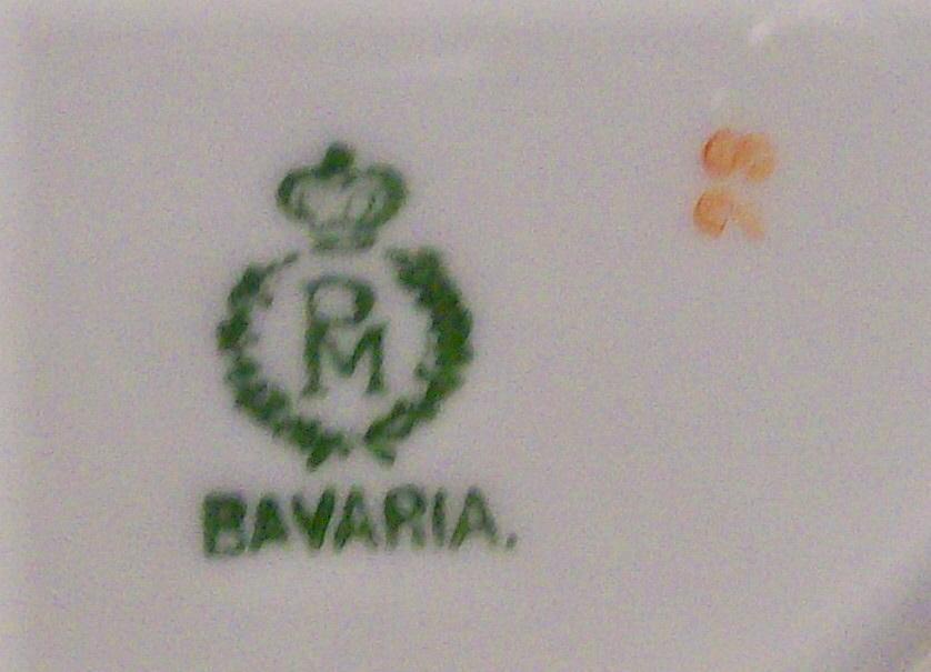 Bavarian Art Nouveau Porcelain Plate Hand-Painted Floral/Gold 6 1/8