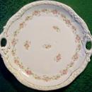 Zeh Scherzer Bavarian Porcelain Cake Plate Small Pink Roses 10.5