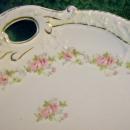 Zeh Scherzer Bavarian Porcelain Cake Plate Small Pink Roses 10.5