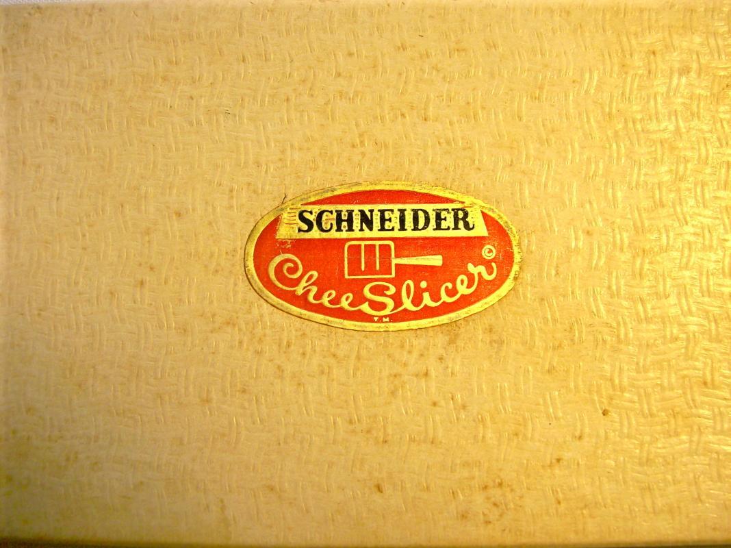 Schneider Green Bakelite/Catalin Cheese Slicer w/ Box & Brochure 1950's
