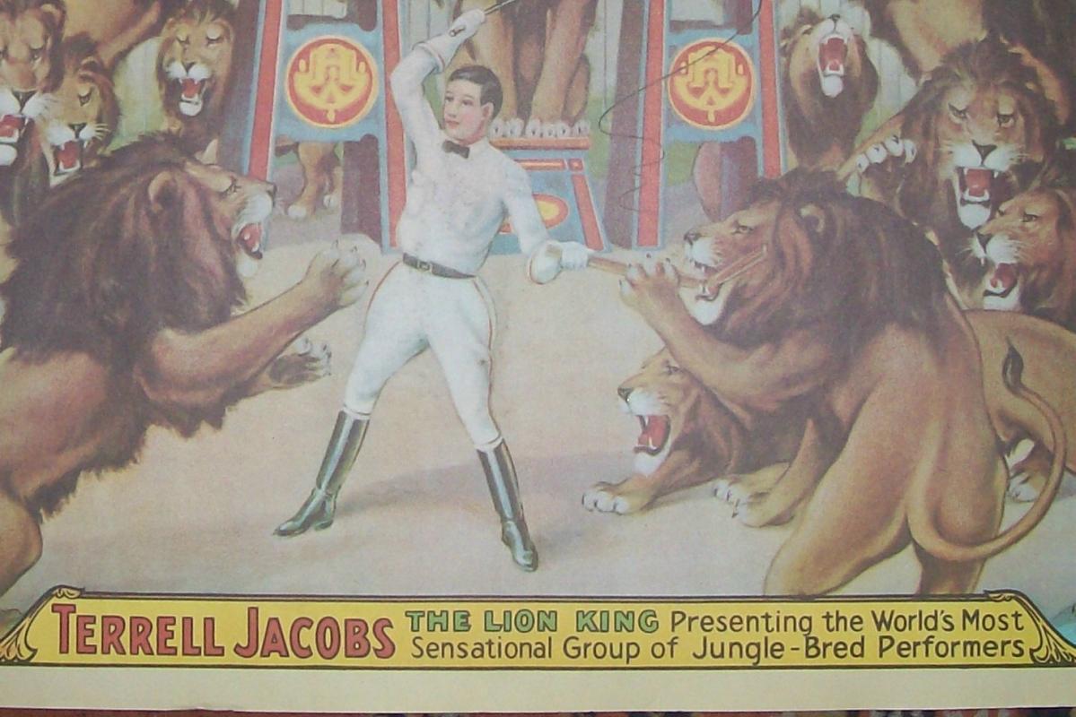 Vintage 1960's Circus Poster Reprints Barnum/Ringling Lions P114