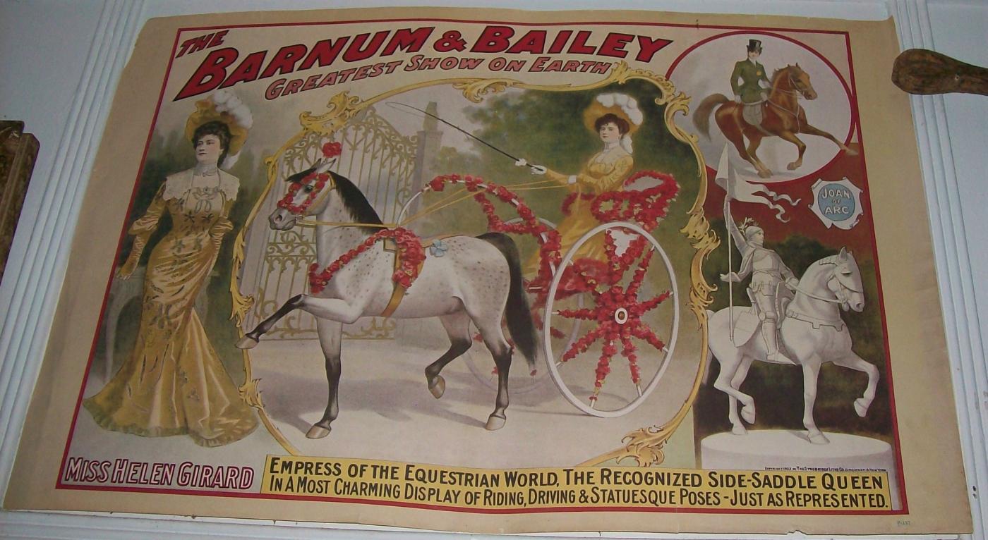Vintage 1960's Circus Poster Reprints Barnum & Bailey Side Saddle Equestrian P157