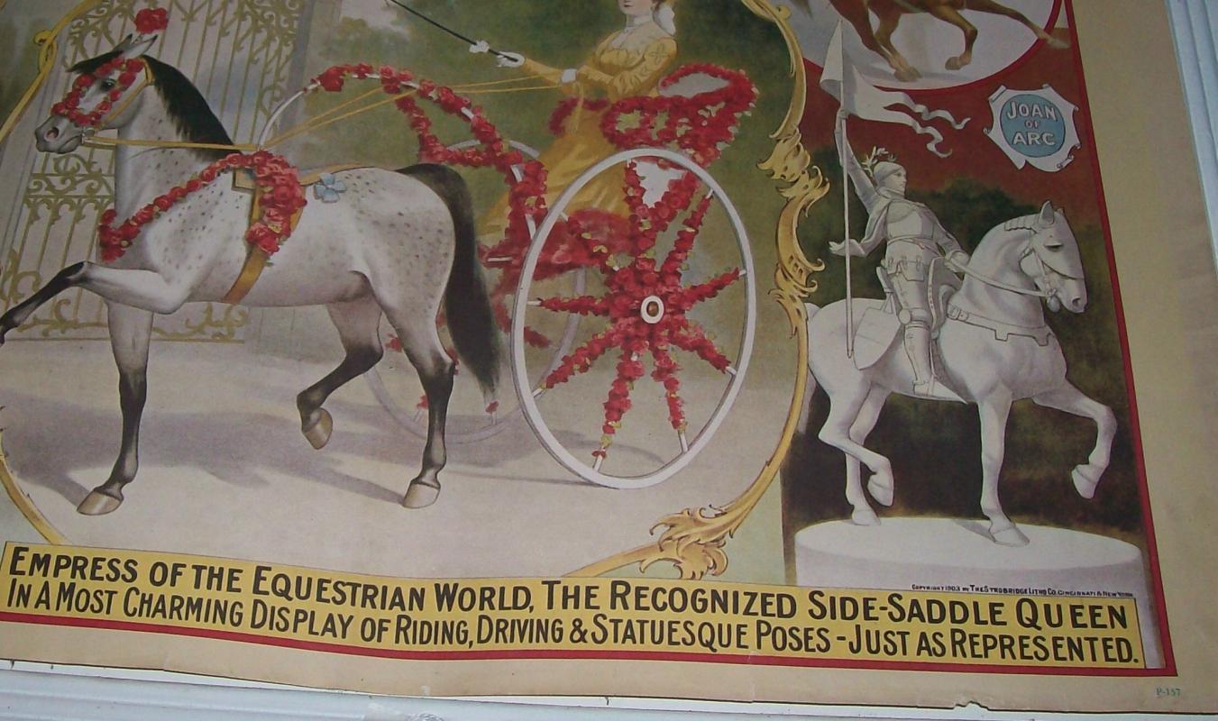 Vintage 1960's Circus Poster Reprints Barnum & Bailey Side Saddle Equestrian P157