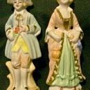 Occupied Japan Bisque Ceramic Figurine Pair Colonial Man & Woman 5