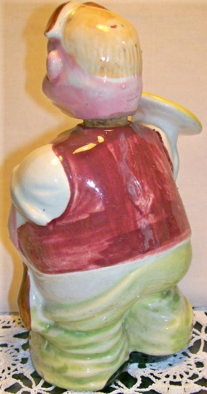 Waiter Figural Ceramic Liquor / Wine Decanter: 1950's Japan