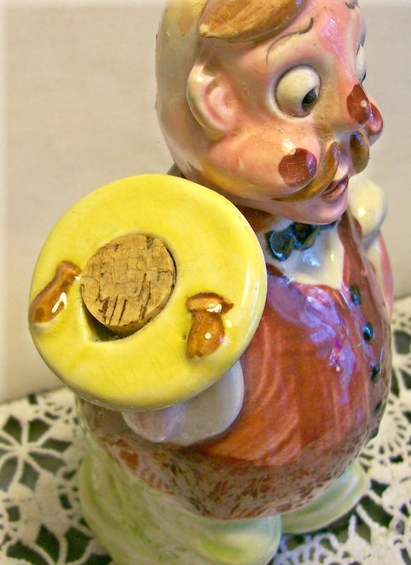 Waiter Figural Ceramic Liquor / Wine Decanter: 1950's Japan