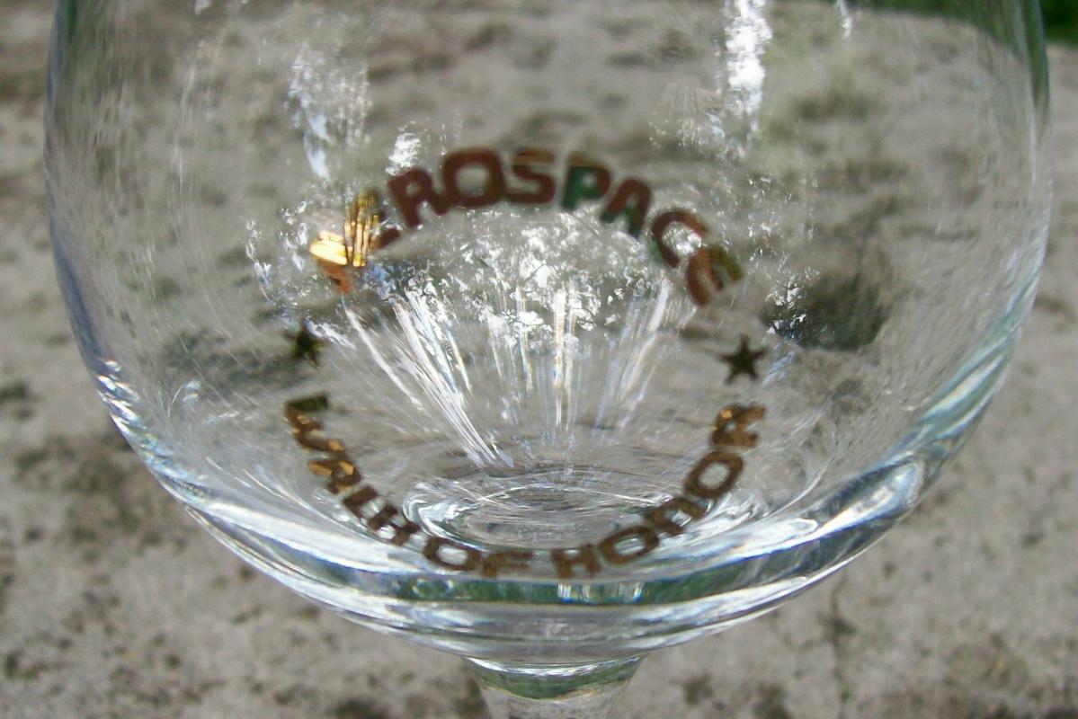 Aerospace Walk of Honor Goblet Gold Logo 6.75