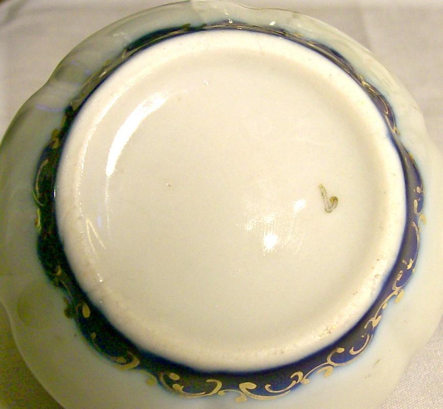 Nippon/Japan Cobalt-trimmed Creamer Hand-Painted Roses/Gold