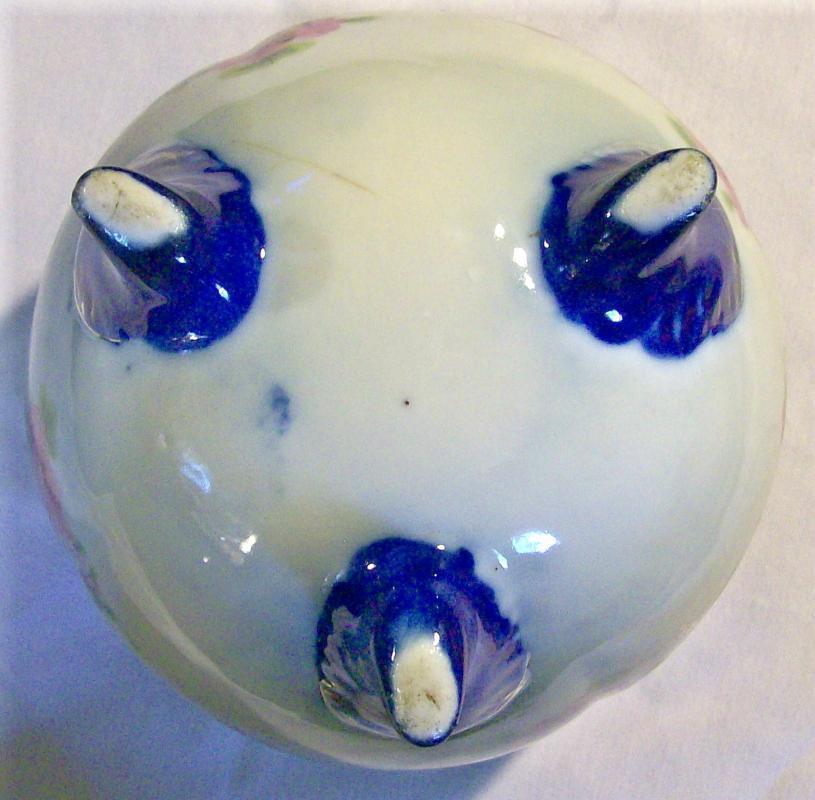 Nippon/Japan Cracker/Biscuit Jar Cobalt/Gold/Roses NO LID