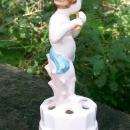 Paulux Japan Boy with Flute Figural Ceramic Flower Stem Holder/Frog 7.25