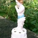 Paulux Japan Boy with Flute Figural Ceramic Flower Stem Holder/Frog 7.25