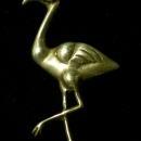 Mexican Silver Flamingo Bird Pin with Turquoise Eye