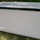 Graniteware Enameled Refrigerator Drink Dispenser 20s-30s White/Blk Trim