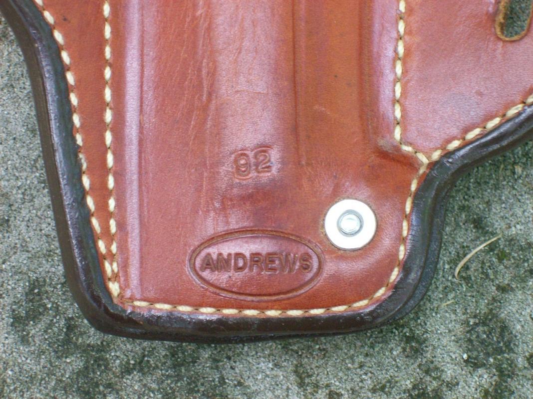 Andrews Leather Pistol Holster Saddle Tension 1970's