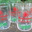 Budweiser Barrel Taster Glass Tumblers Set/4 1950s 3