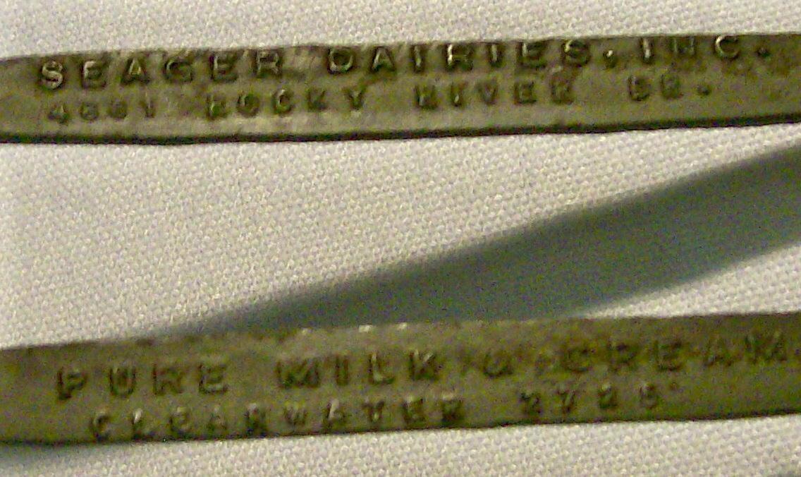 Seager Dairies/Cleveland Advertising Metal Mixing Spoon/Bottle Opener