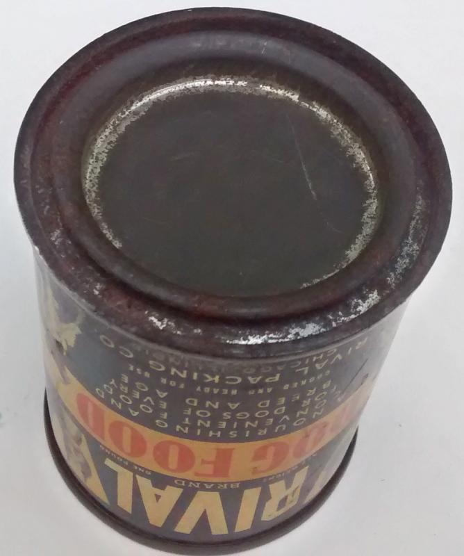 Rival Dog Food Tin Can Bank 1940s Advertising 2.75