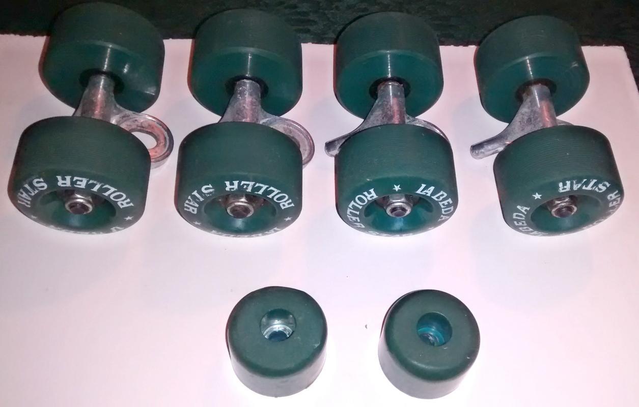 La Beda Roller Star Skate Wheel Set Vintage 70s Teal