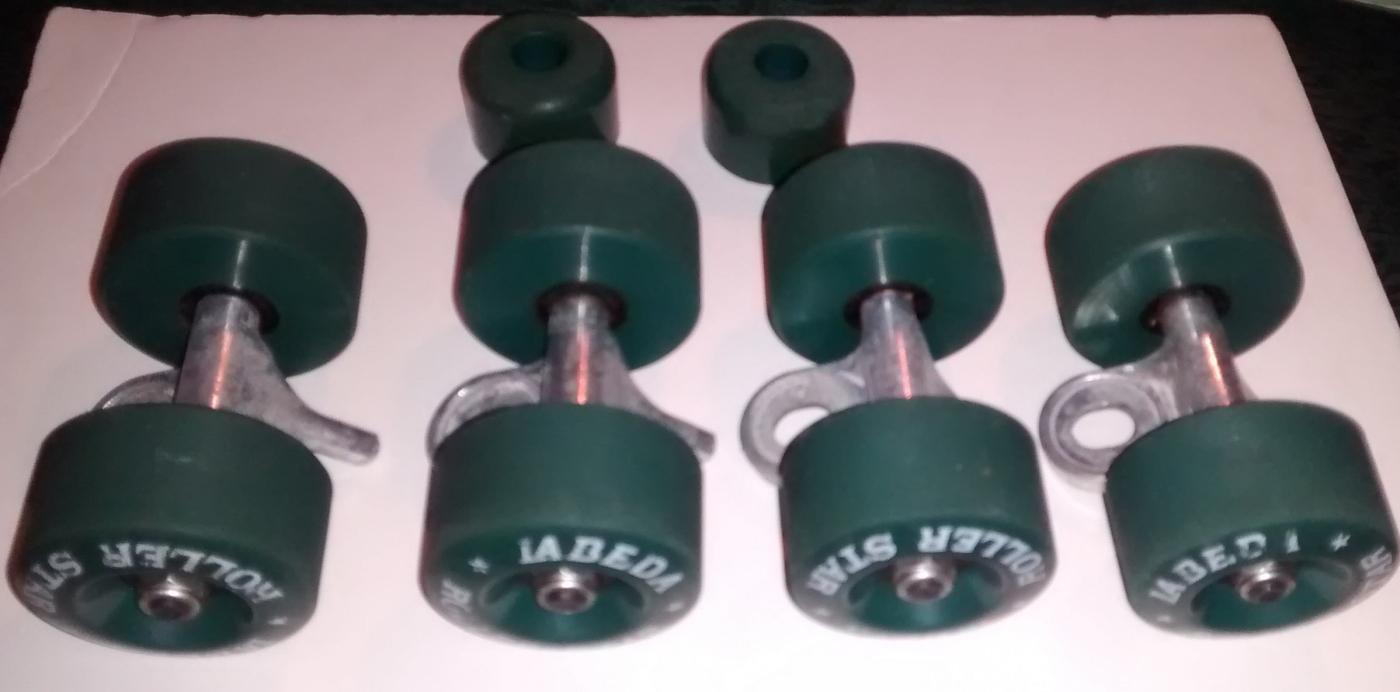 La Beda Roller Star Skate Wheel Set Vintage 70s Teal