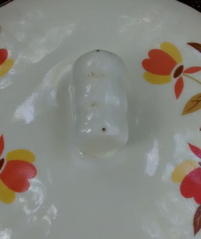 Hall Superior Autumn Leaf Ceramic Drippings Jar w/Lid