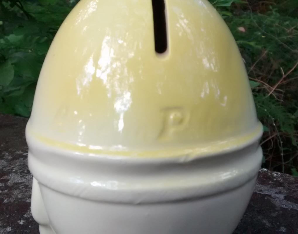 American Bisque Humpty Dumpty Ceramic Bank Alice/Philcoland Advertising