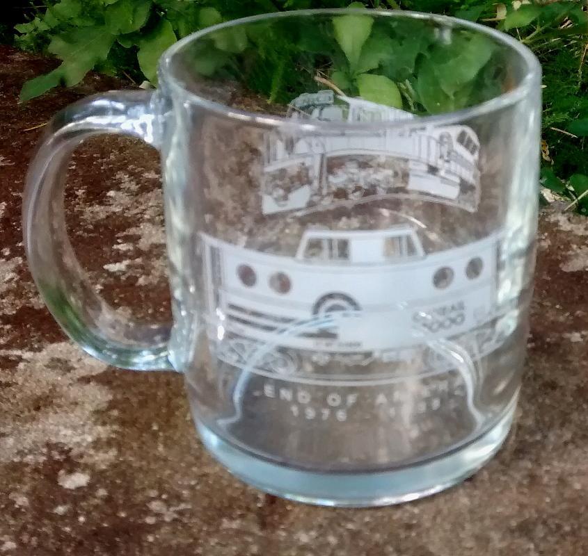Conrail Railroad Glass Mug End of An Era 1976-98 Trains