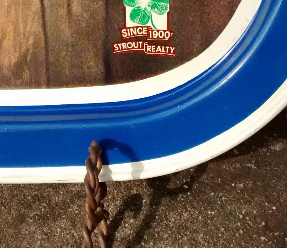 Strout Realty Advertising Metal Tray Tom & Jerry Horses