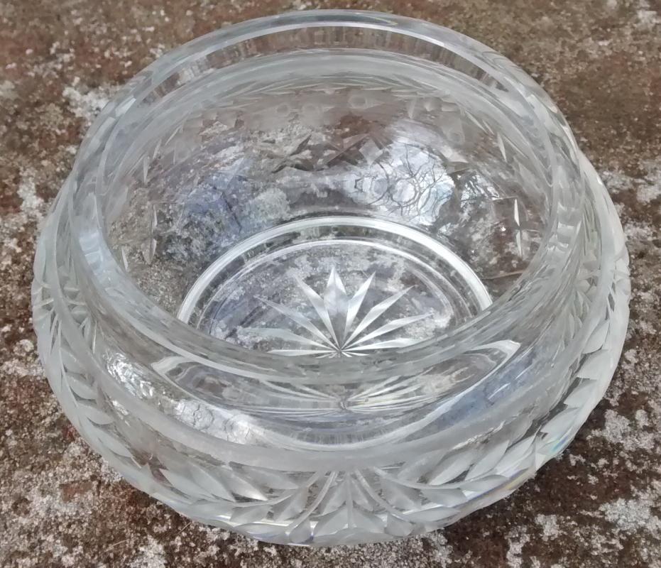 Austrian Guilloche Enamel & Engraved Crystal Dresser Jar 1890s-1920s