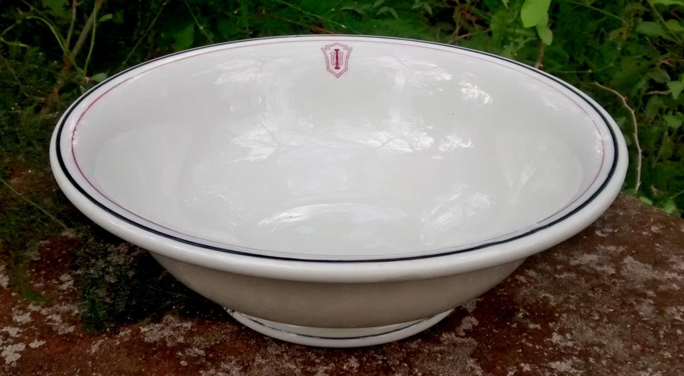 Indiana University Ceramic Serving Bowl 1920s-49 Shenango 10