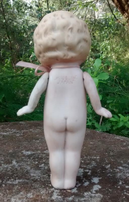 1920s Flapper Frozen Charlotte Doll Googley-Eyed Ceramic