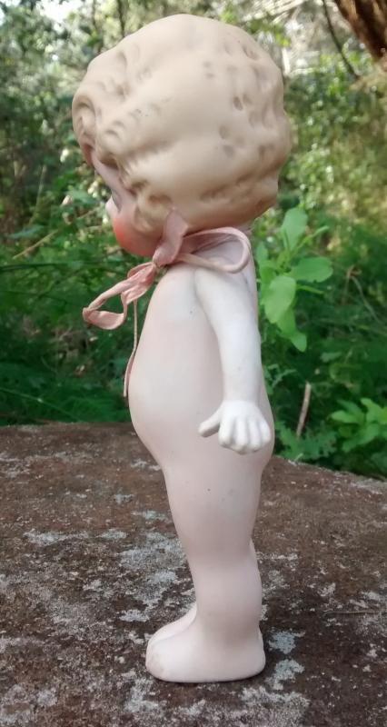 1920s Flapper Frozen Charlotte Doll Googley-Eyed Ceramic