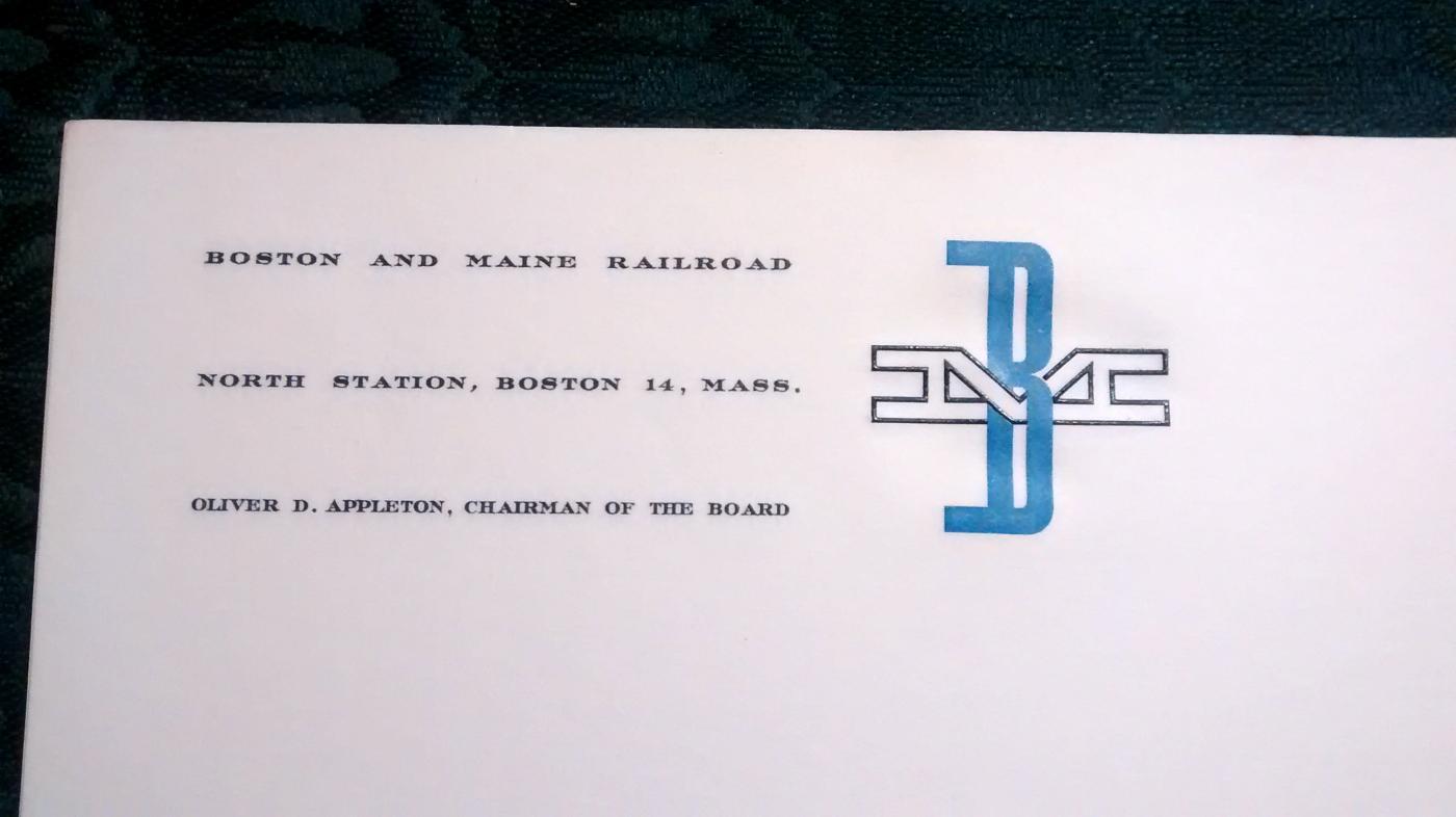 Boston & Maine Railroad Letterhead Paper Unused 15 Pieces