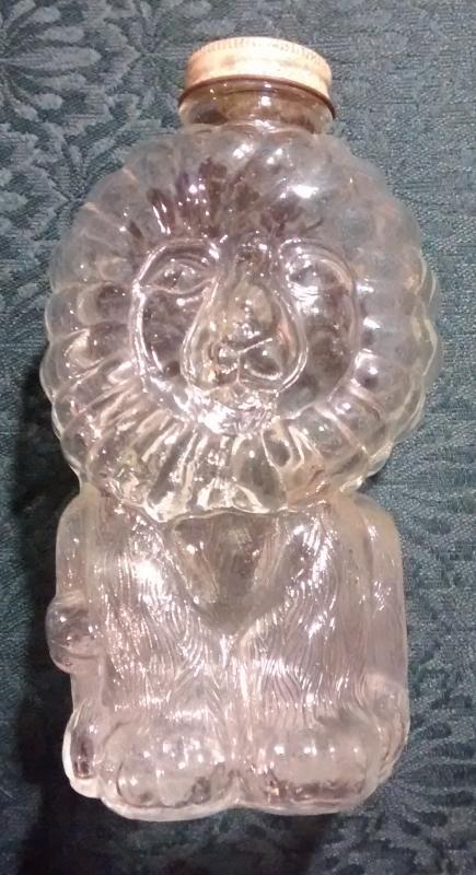 Vintage Glass Lion Bank 1974 Vandor 7.25
