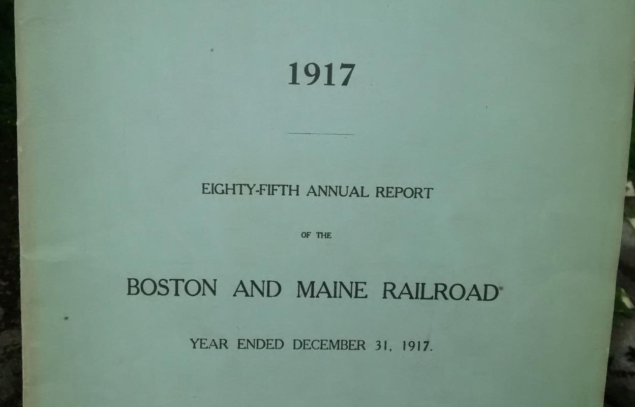 Boston & Maine Railroad Annual Report 85th 1917