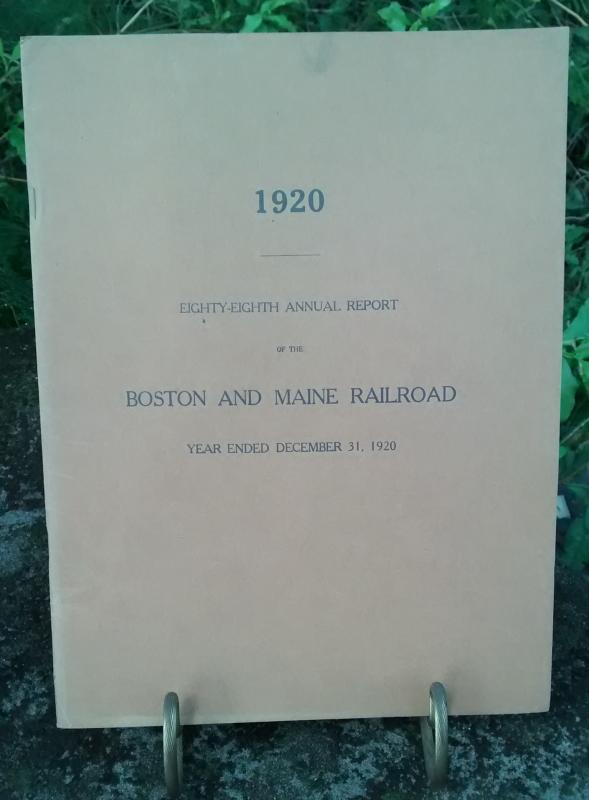 Boston & Maine Railroad Annual Report 88th 1920