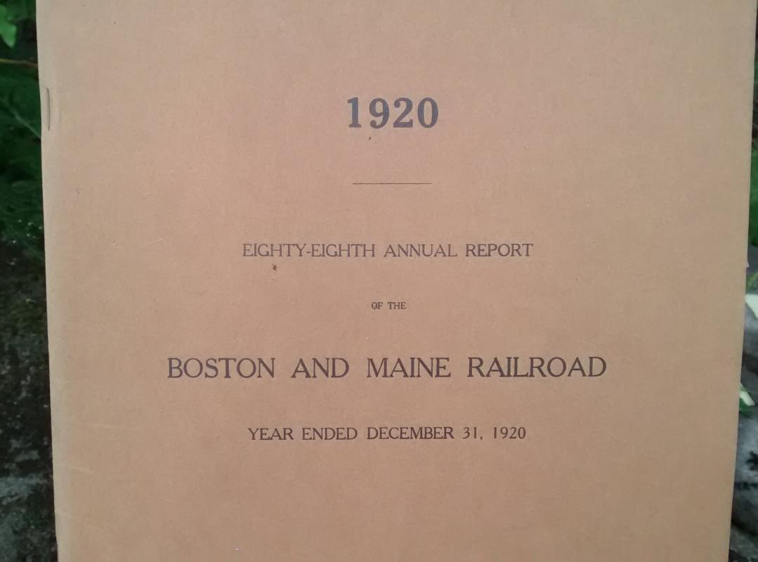 Boston & Maine Railroad Annual Report 88th 1920