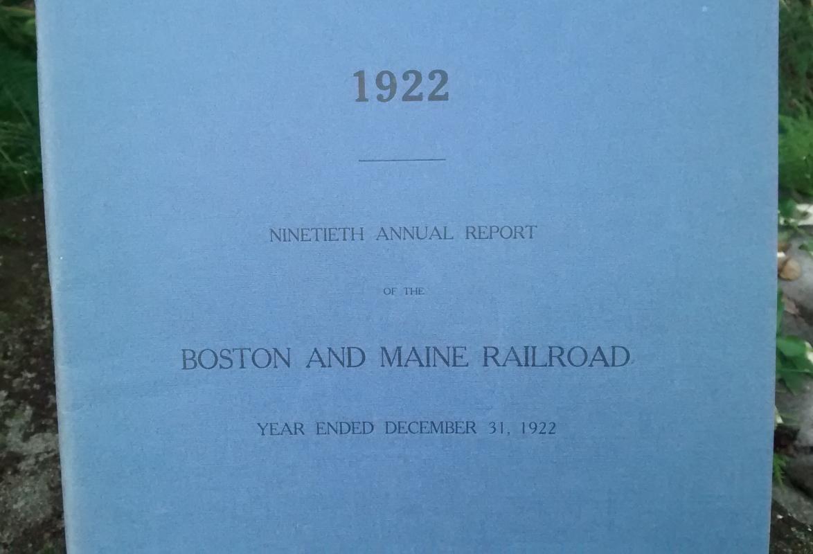Boston & Maine Railroad Annual Report 90th 1922