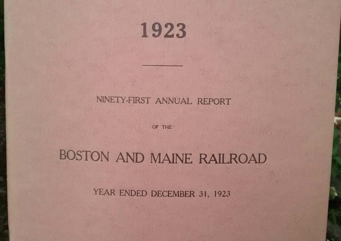 Boston & Maine Railroad Annual Report 91st 1923