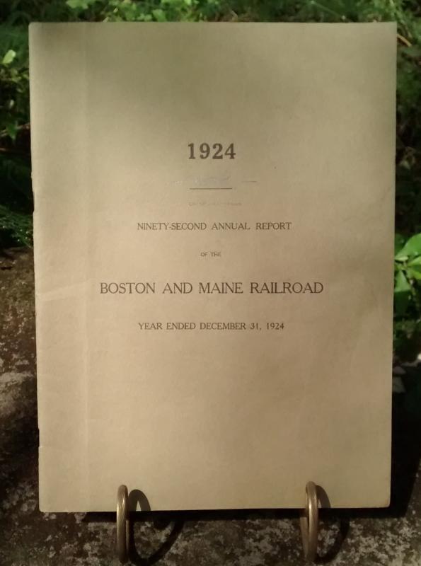 Boston & Maine Railroad Annual Report 92nd 1924