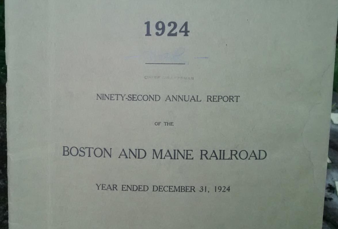 Boston & Maine Railroad Annual Report 92nd 1924