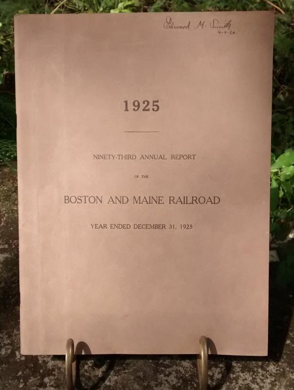 Boston & Maine Railroad Annual Report 93rd 1925