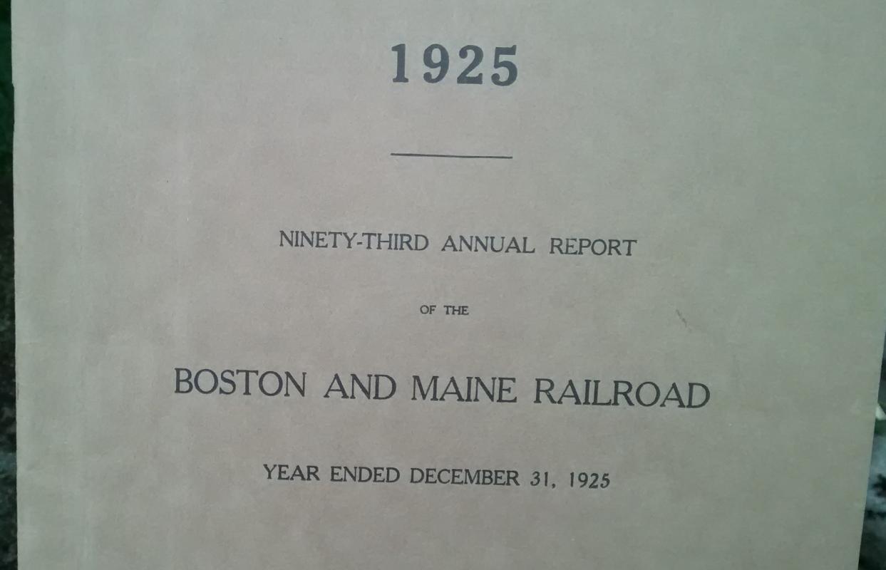 Boston & Maine Railroad Annual Report 93rd 1925