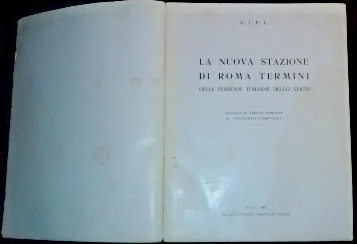 Roma Termini Railroad Station Promo Book 1951 PB 184 Pgs + Ads 4 Languages