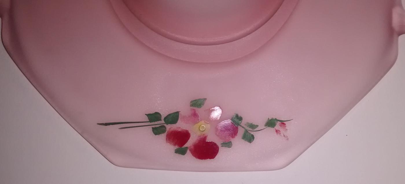 Lancaster Octagon Mayonnaise Liner w/Handles #923/4 Pk Satin HP Flowers